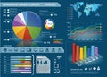 Colorful Infographic Elements with World mapÃ Â¹Æ Royalty Free Stock Photo